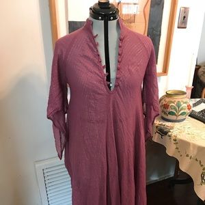 Maroon cotton caftan